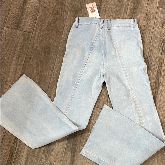 Sincerely Jules Light Blue High Rise Flare Jeans - Picture 6 of 8